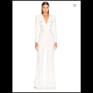 Balmain-Double Breasted-Ivory Jumpsuit-Size Small